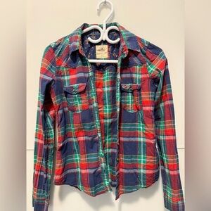 Hollister Plaid Button-Up Shirt